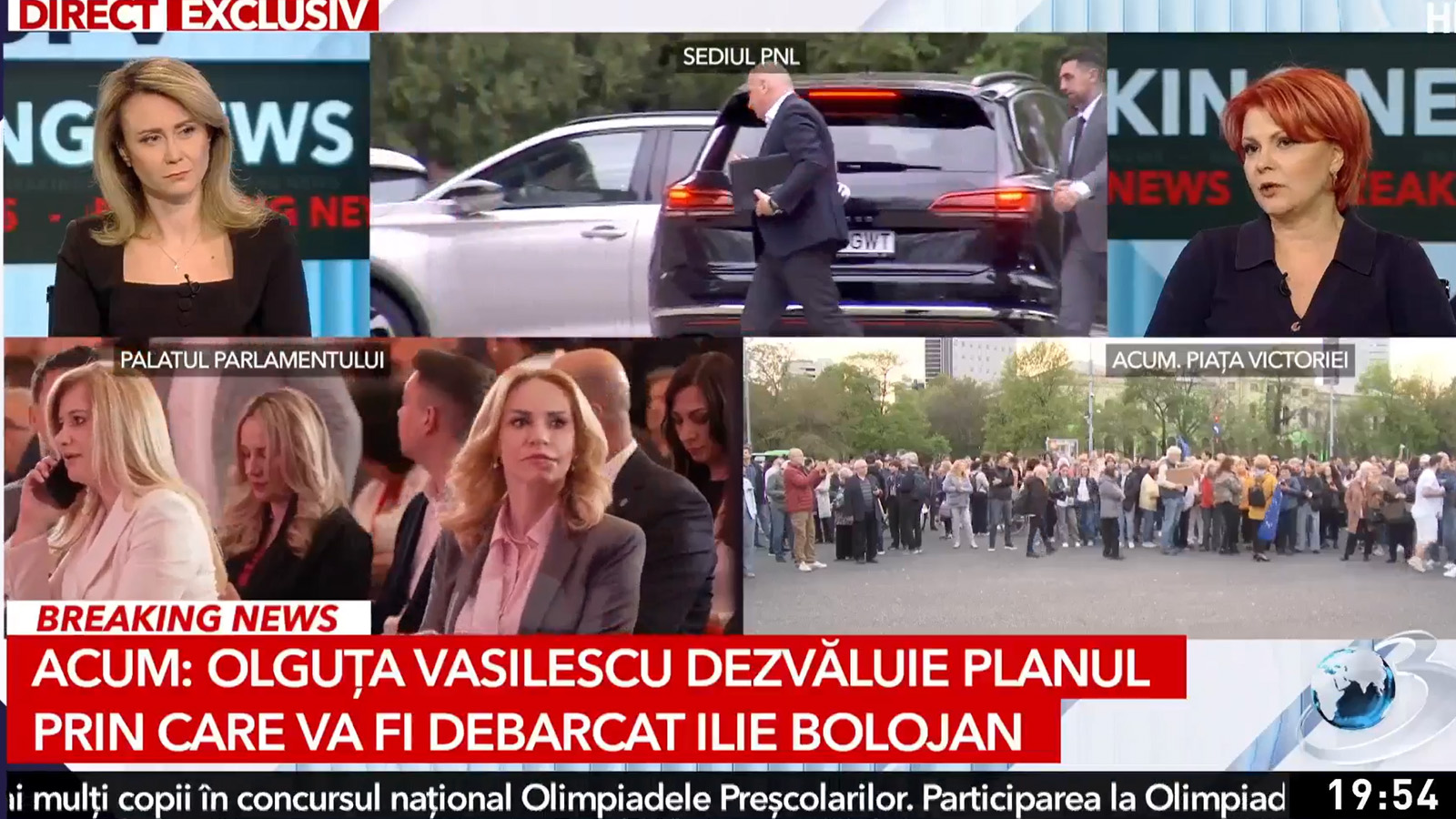 olguta vasiliescu in studioul Antena 3 CNN