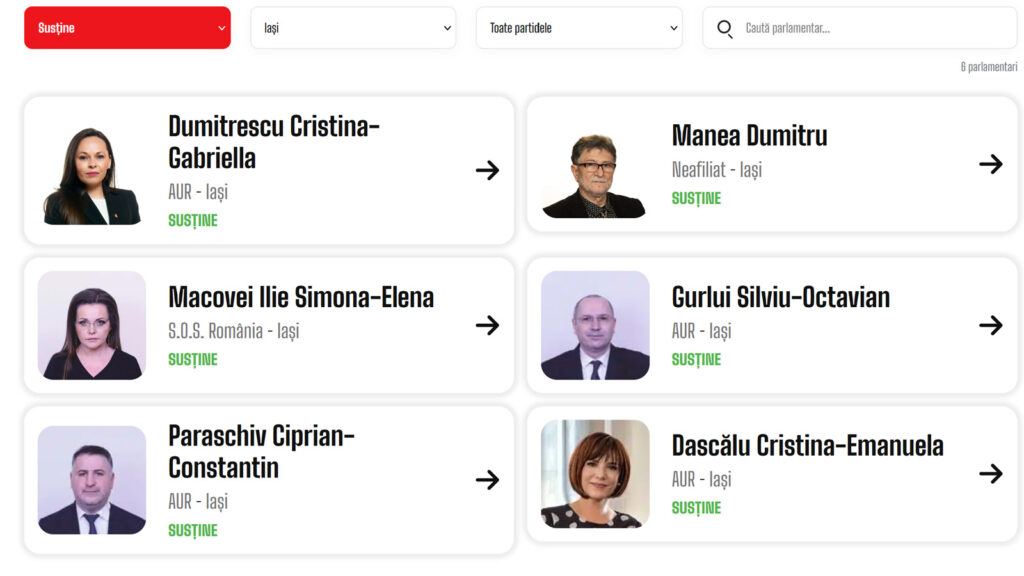parlamentari ieseni
